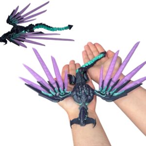 Fioletowo-Czarny Smok 3D Druk 3d