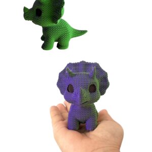 Figurka 3D triceratops – kolorowy dinozaur z PLA dla dzieci i jako dekoracja