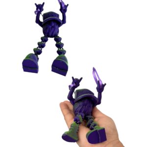 Zawieszka 3D do auta – fioletowo-zielony ludzik z charakterem