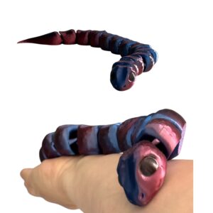 Magnetyczny wąż 3D – elastyczna figurka z druku 3D na rękę