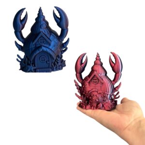 Domek kraba z druku 3D – bajkowa figurka morska do dekoracji