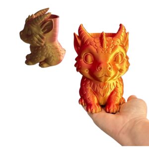 Pojemnik smok 3D na długopisy – bajkowy organizer z drukarki 3D